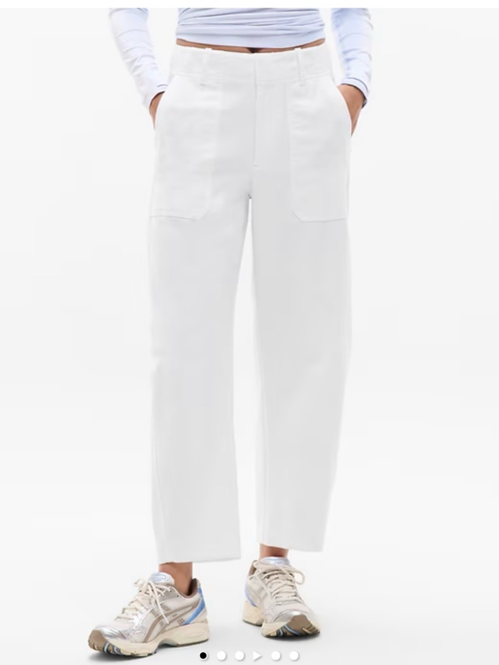 NWT Athleta White Skyline Utility Barrel Pants Size 0
